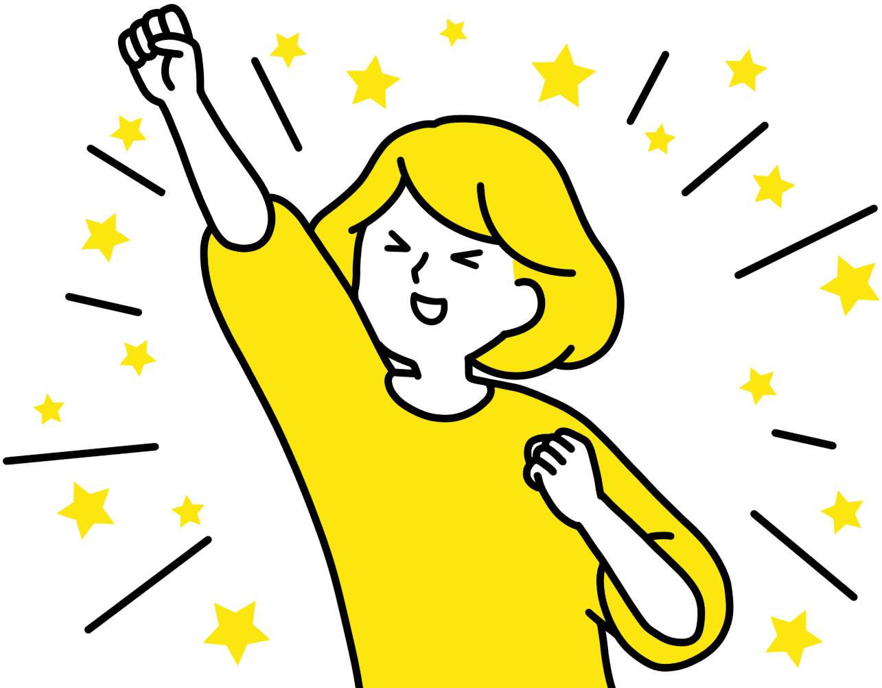 導入して喜ぶ女性スタッフ